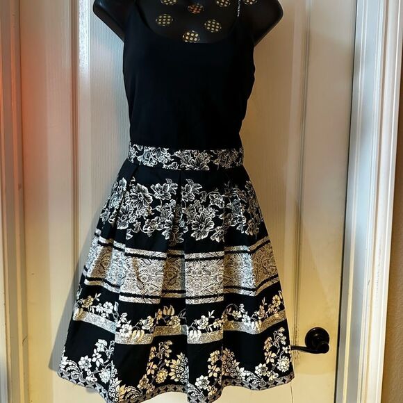 ALICE + Olivia Madison Pleated Fit & Flare MiniDress Block Art Festival NEW - Picture 11 of 12